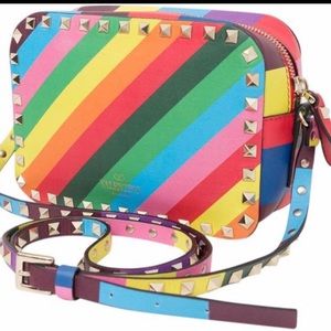 RAINBOW VALENTINO ROCKSTUD CAMERA BAG!